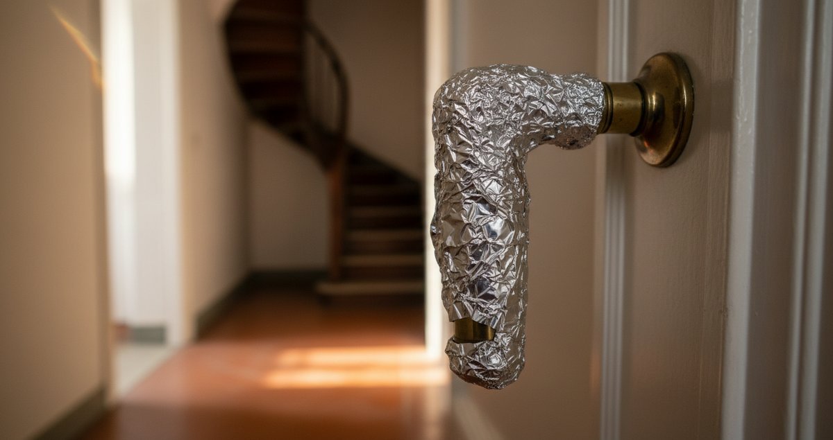 alluminio-sulla-maniglia-foglio-sicurezza-effetto